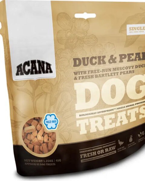 ACANA Singles Grain Free Limited Ingredient Diet Duck and Pear Formula Dog Treats